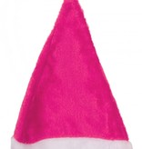 Kerstmuts Roze pluche