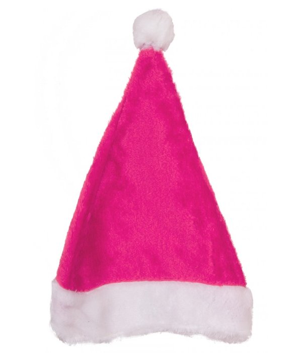 Kerstmuts Roze pluche
