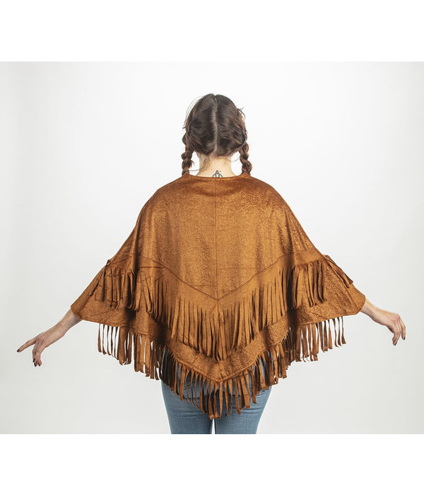 Suede Poncho