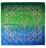 Boeren Zakdoek Met Kleurverloop Groen/Blauw