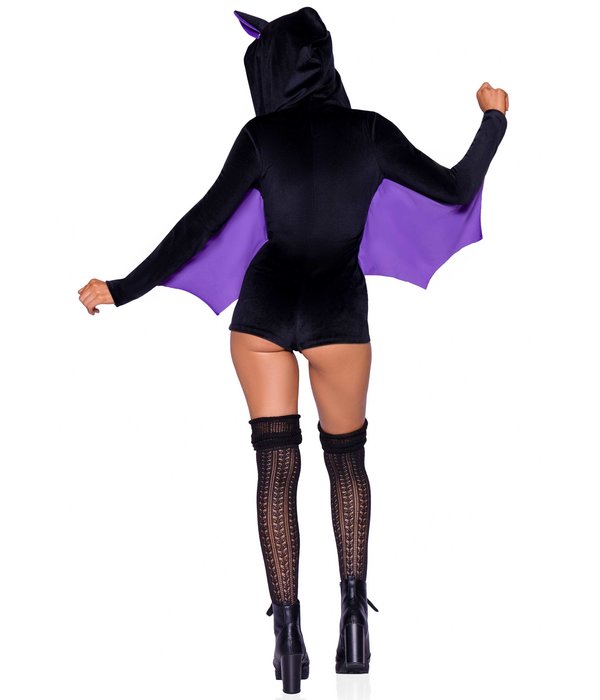 Batwoman Vleermuis pakje Velvet Zwart/Paars