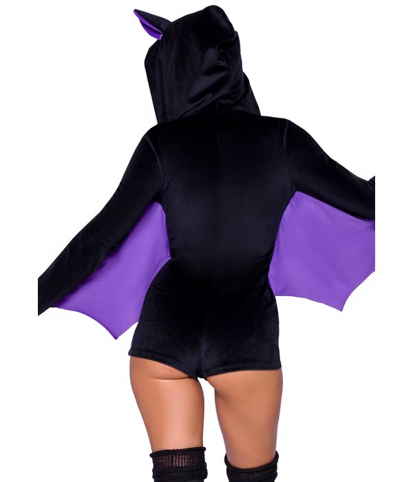 Batwoman Vleermuis pakje Velvet Zwart/Paars