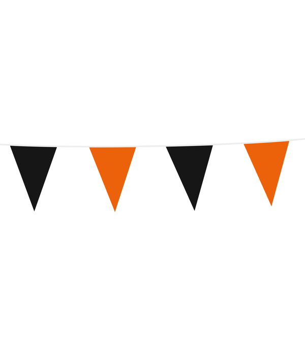 Vlaggenlijn Oranje/Zwart (10m)