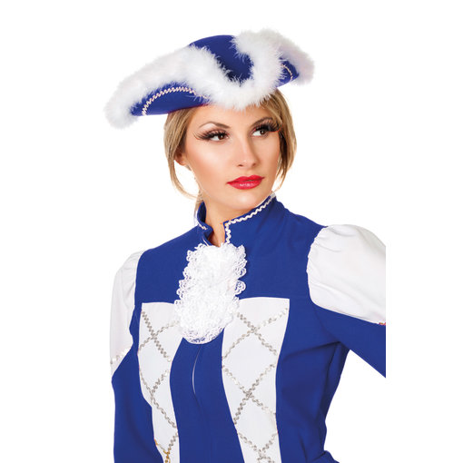 Hoed dansmarietje blauw volwassenen
