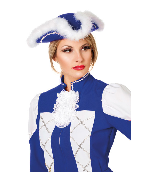 Hoed dansmarietje blauw volwassenen
