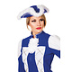 Hoed dansmarietje blauw volwassenen
