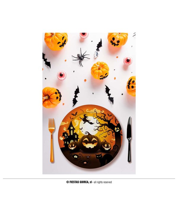 Halloween Borden Volle Maan (6st)