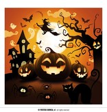 Halloween Servetten Volle Maan (12st)