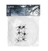 Spinnenweb 100 gram met 6 spinnen
