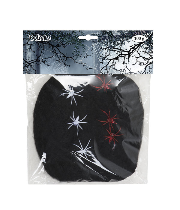 Spinrag 100 gram met 6 spinnen