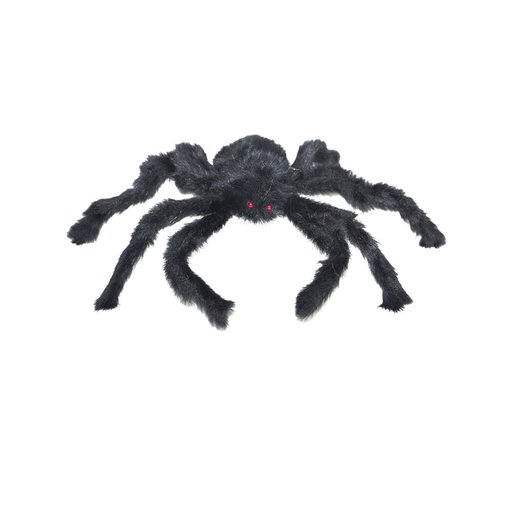 Halloween Spin Harig Zwart 50cm