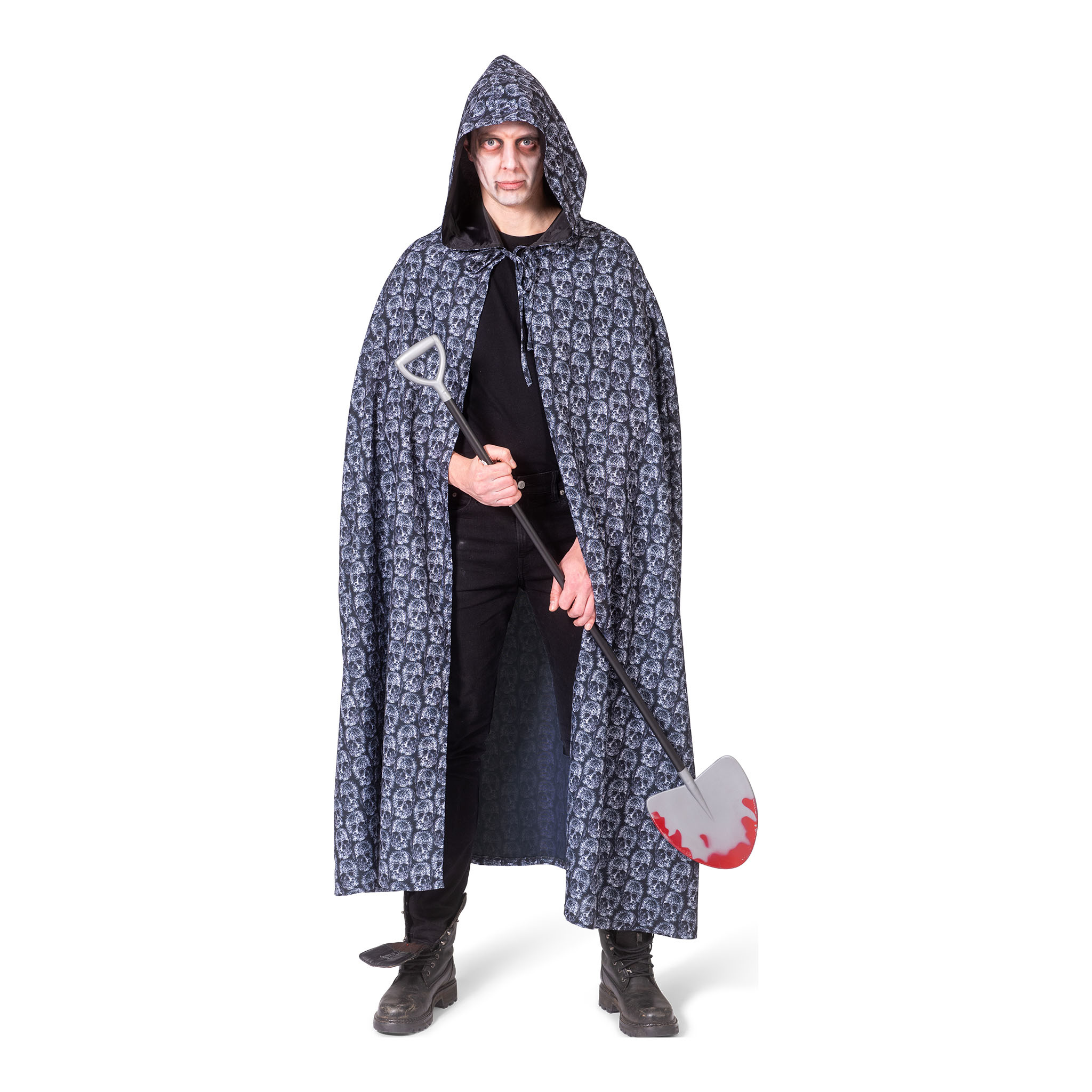 Cape Met Capuchon Skull Volwassenen afbeelding