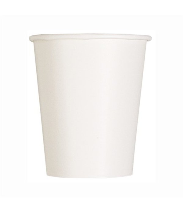 Witte bekers karton - 14 stuks