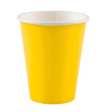 Gele bekertjes karton 250ml (8st)