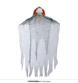 Clown Hanger Halloween met Oranje haar 120cm