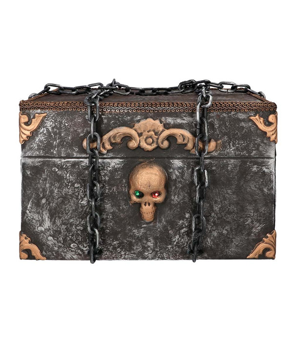 Piratenkist Halloween Doodskop (geluid/beweging/licht)