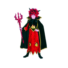 Traditionele Duivel Gewaad Met Cape Kind