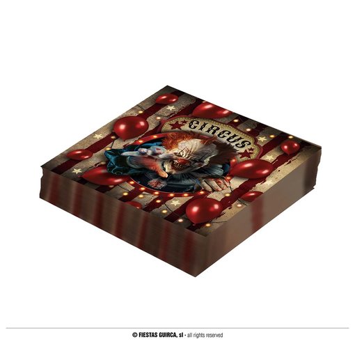 Servetten Halloween Circus Horror Clown (12st)