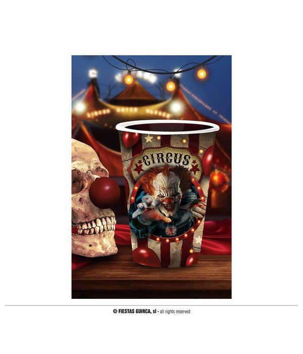 Party Bekers Halloween Circus Horror Clown (6st)
