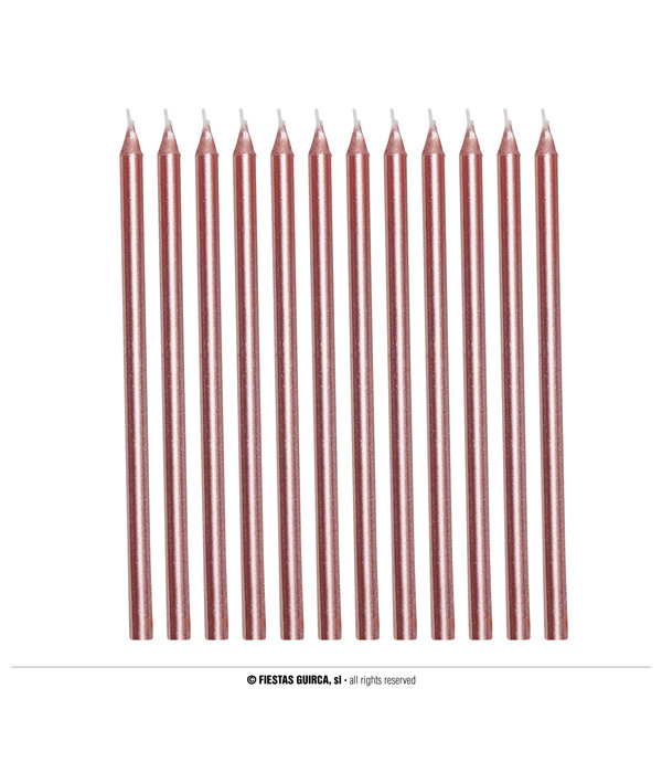 Kaarsjes Rose Goud (12st)