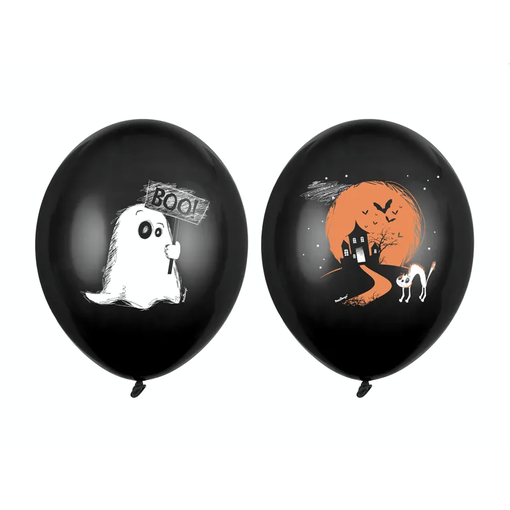 Halloween Ballonnen Spook Zwart (6st)