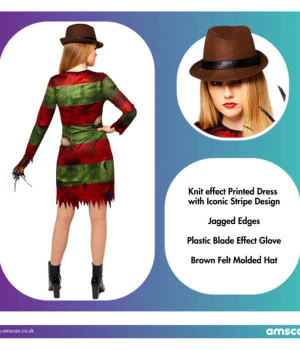 Halloween Kostuum Freddy Krueger Dames Officieel