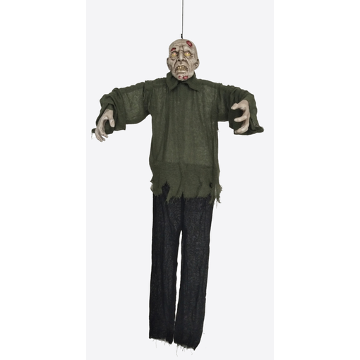 Bewegende Opgehangen Zombie Decoratie (65cm)