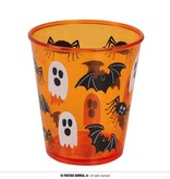 Halloween Glas Vleermuis Oranje (1st)