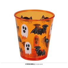 Halloween Glas Vleermuis Oranje (1st)