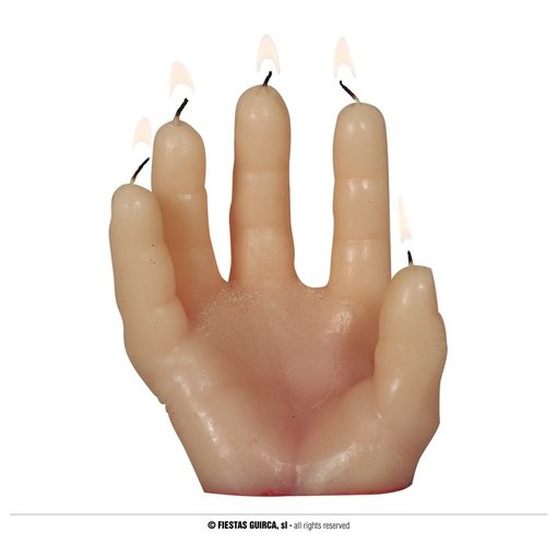 Bloedende Hand Kaars Horror (14cm)