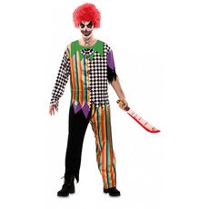 Killer Clown Kostuum Regenboog Man