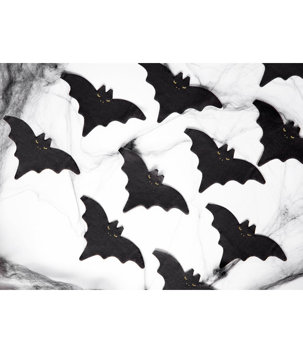 Servetten Halloween Vleermuis Zwart (20st)