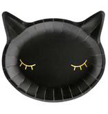 Bordjes Kat Zwart (6st)