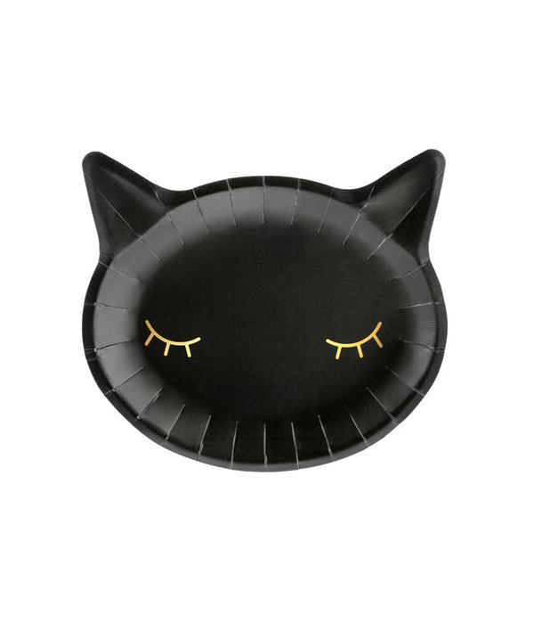 Bordjes Kat Zwart (6st)