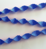 Marine Blauwe Crêpepapier slinger (24m)