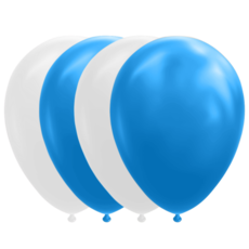 Ballonnen Set Blauw/Wit