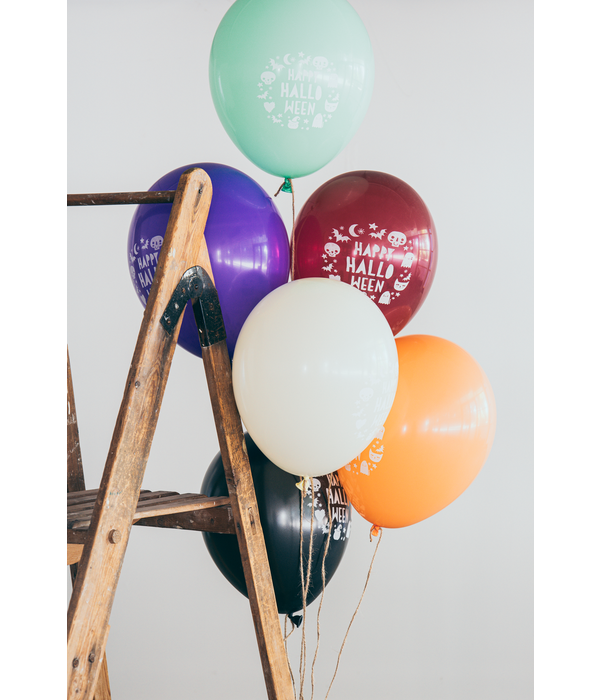 Ballonnen Happy Halloween Kleurenmix (6st)