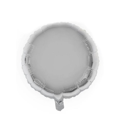 Folieballon Rond Zilver (46cm)