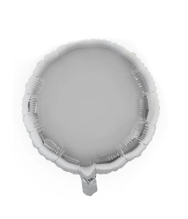 Folieballon Rond Zilver (46cm)