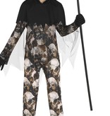 Schedel Kostuum Met Kap Kind