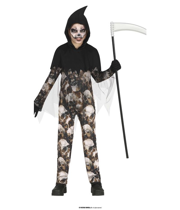 Schedel Kostuum Met Kap Kind