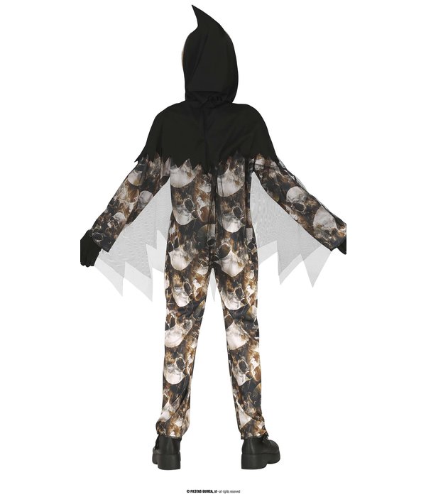 Schedel Kostuum Met Kap Kind