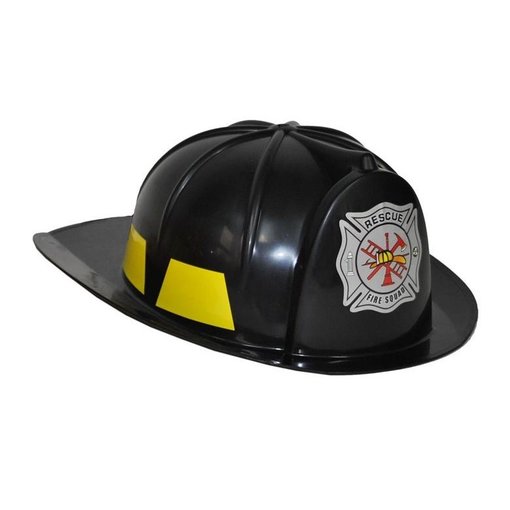 Brandweerhelm Zwart