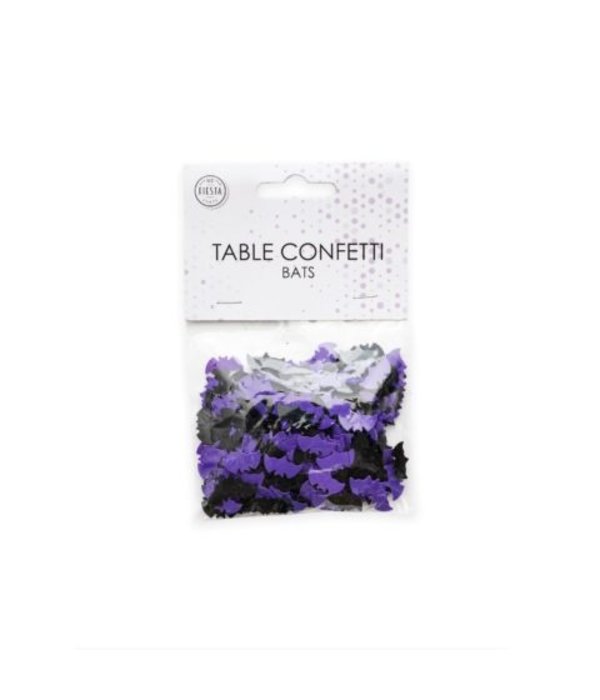 Tafelconfetti Vleermuizen Zwart/Paars