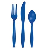 18 Stuks Blauw Bestek Assorti