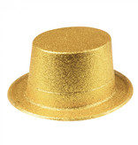 Hoge hoed goud glitter pvc