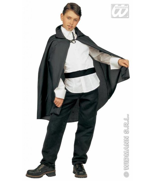 Zwarte cape kind 90cm