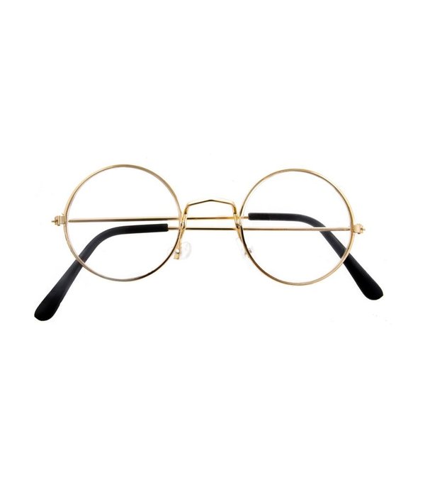 Ronde bril met glazen goud