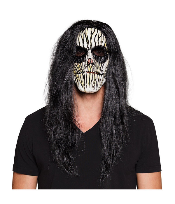 Halloween Voodoo Masker Met Haar