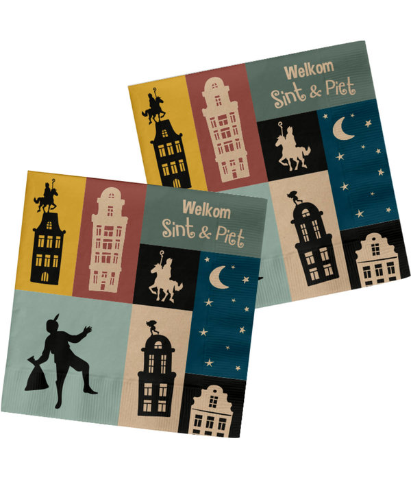 Servetten Welkom Sint & Piet Classic (20st)